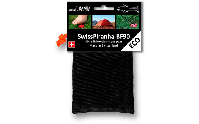 SwissPiranha BF90 Zelthering schwarz 9,7 cm