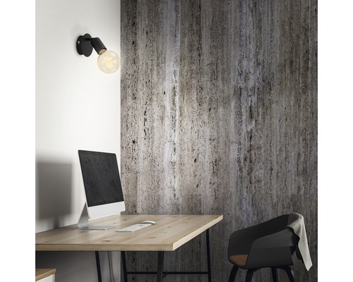 Wandspot, 1-lichts, H 10 cm, zwart