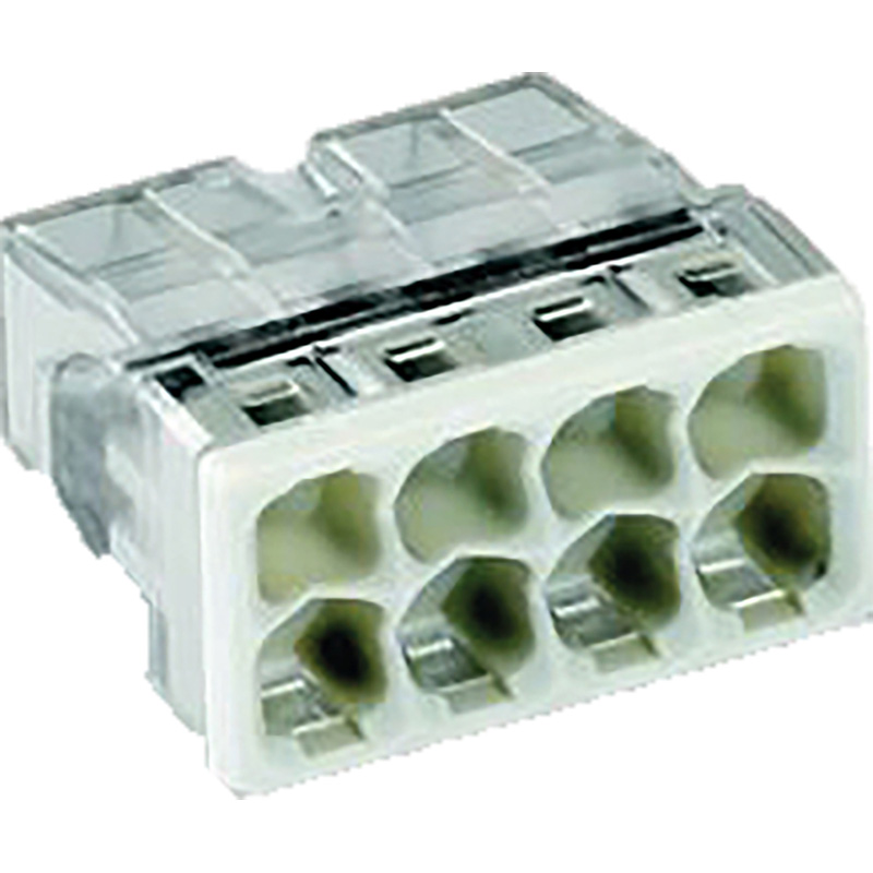 Wago lasklem 0,5 - 2,5mm² 8 polig grijs