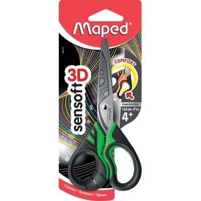 Maped Sensoft 3D Fluo - Ciseaux bouts ronds - 13 cm