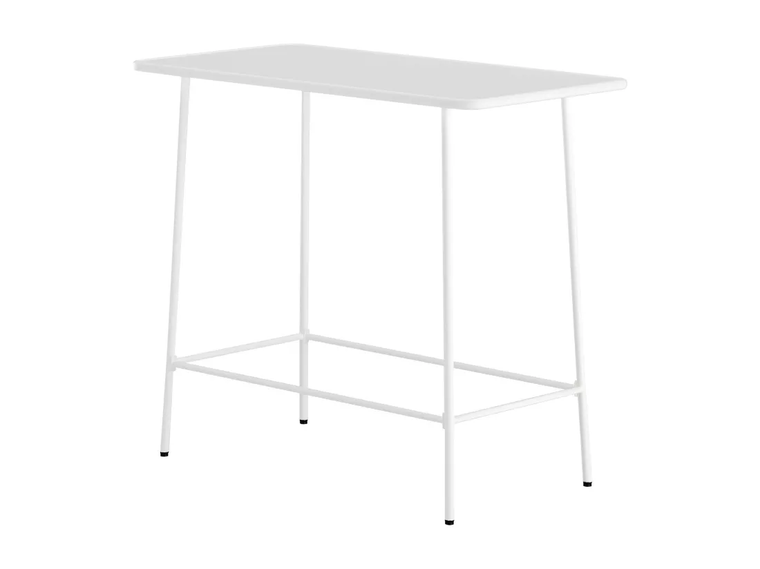 Table haute de jardin L.120 cm en métal - Blanc - MIRMANDE de MYLIA
