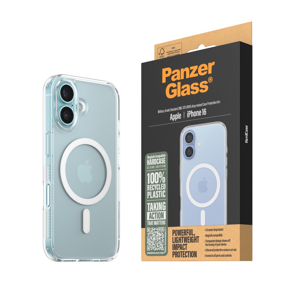 PanzerGlass - HardCover MagSafe - iPhone 16 - Hvid