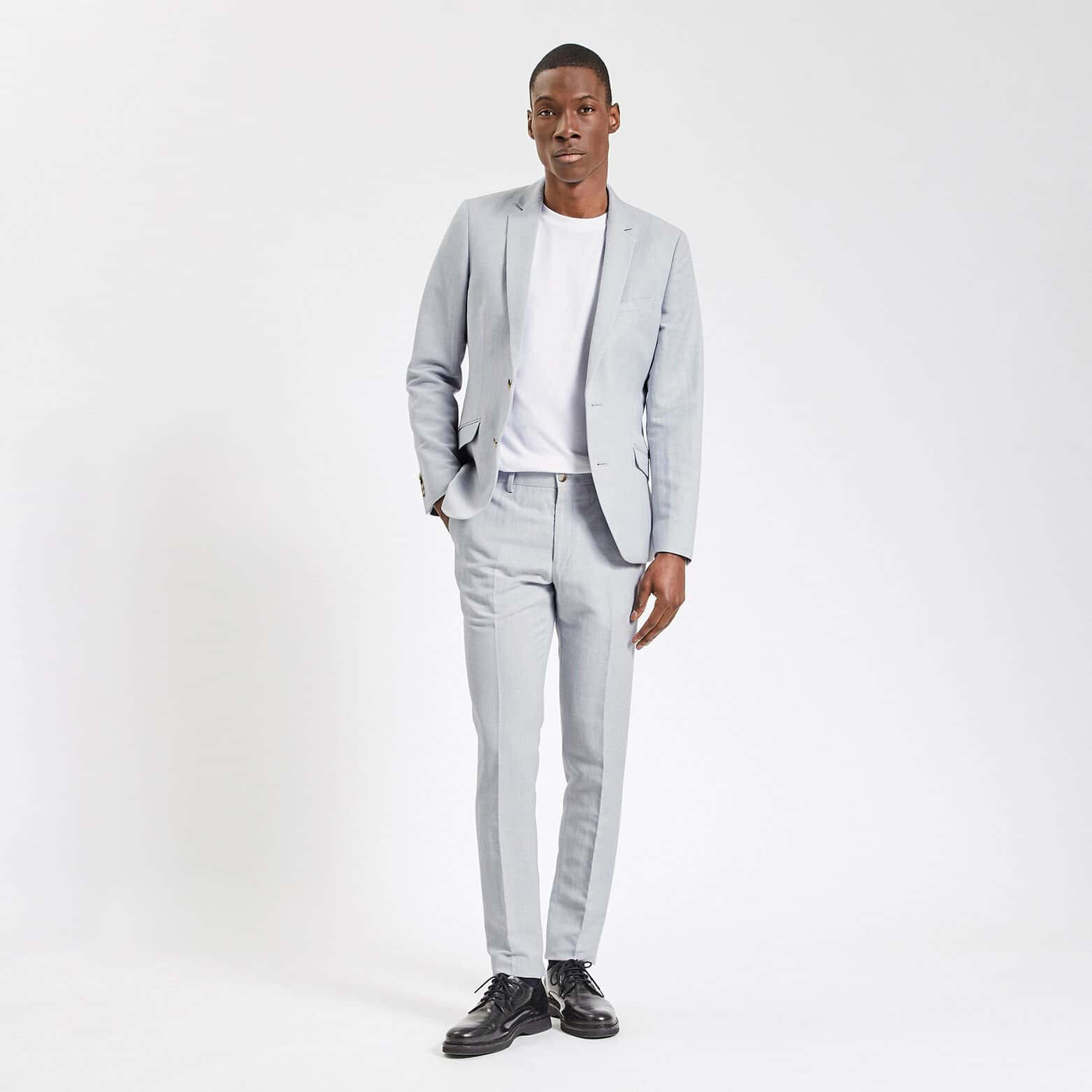 Veste de costume slim Bleu clair