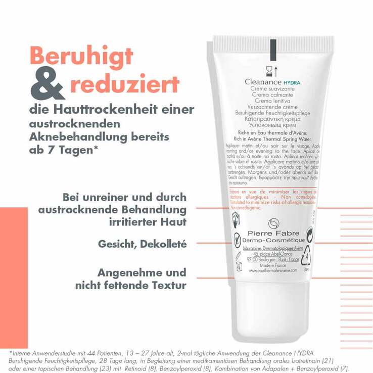 Avene Cleanance Hydra beruhigende Feuchtigkeitspflege, 40 ml