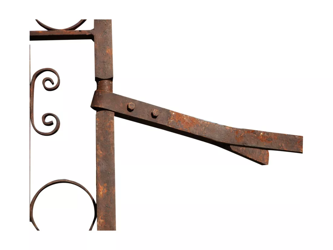 BISCOTTINI Portail en fer - Fer massif avec détails ornementaux - Clôture en fer - Portail en métal - Porte décorative - Portail d'entrée - 360x10x300cm