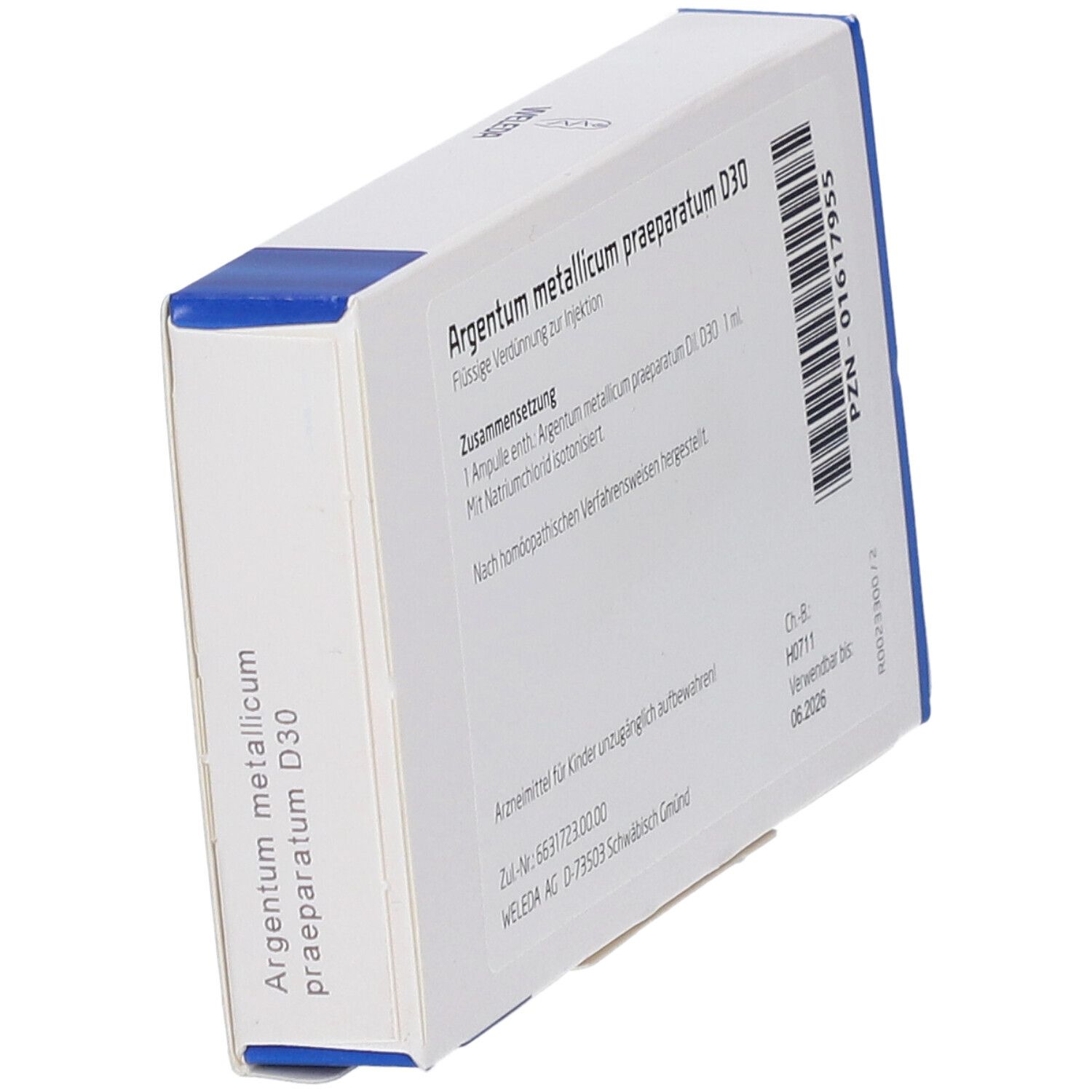 Argentum Metallicum Praep. D30 Ampullen