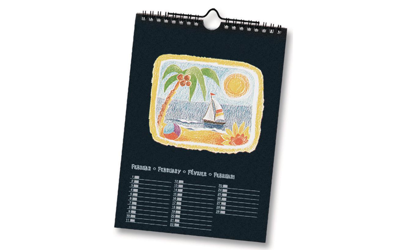 Dauerkalender A4, SchwarzDauerkalender 1