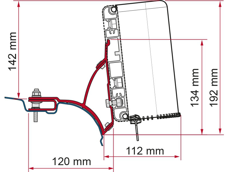 Fiamma Compass Montage-Kit VW T5/T6 Transporter Multivan