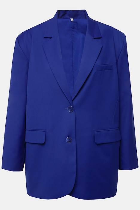 Blazer, oversized, Rücken-Knopfleiste, Revers, Langarm, Unisex