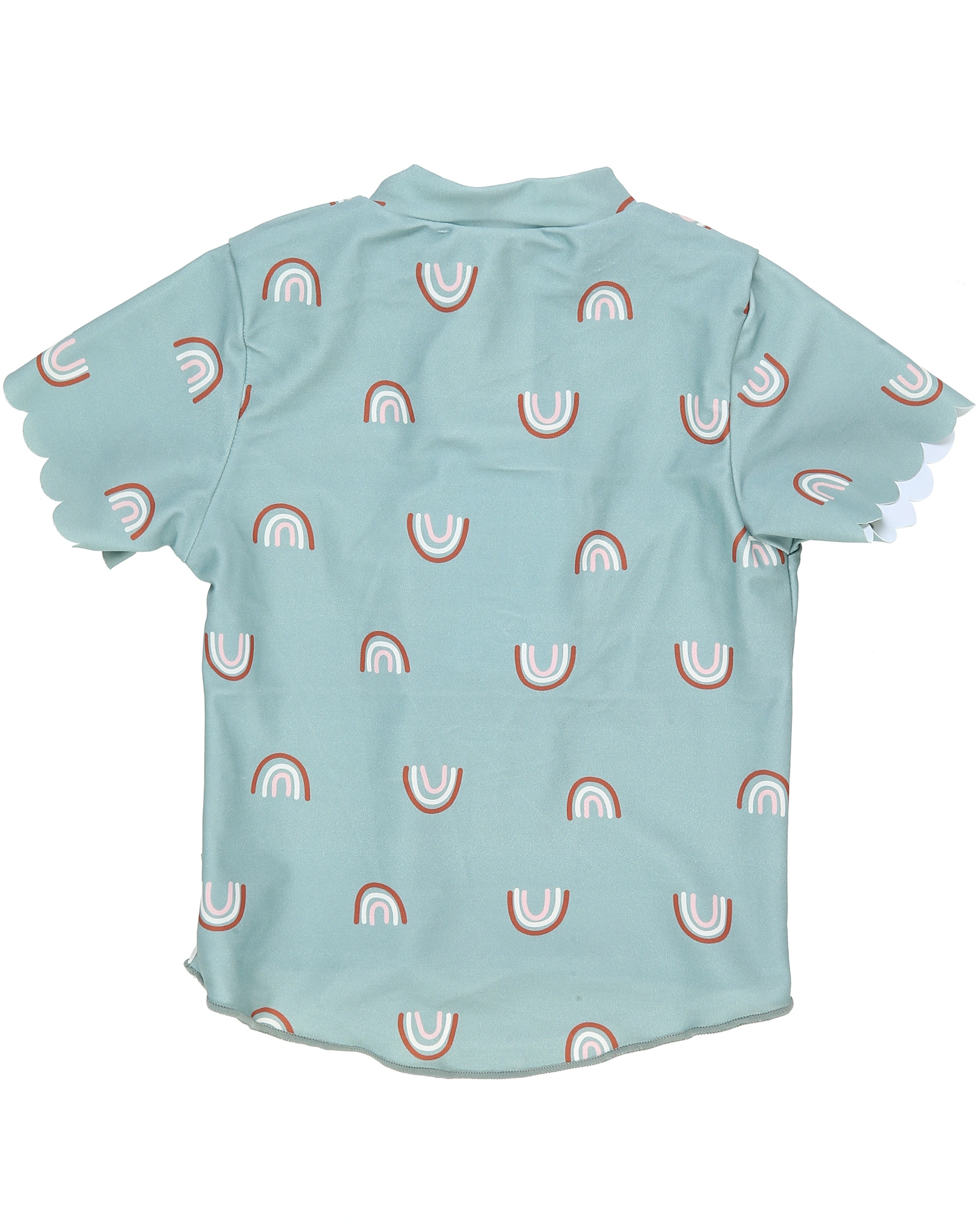 Kurzarm-Badeshirt REGENBOGEN in grün