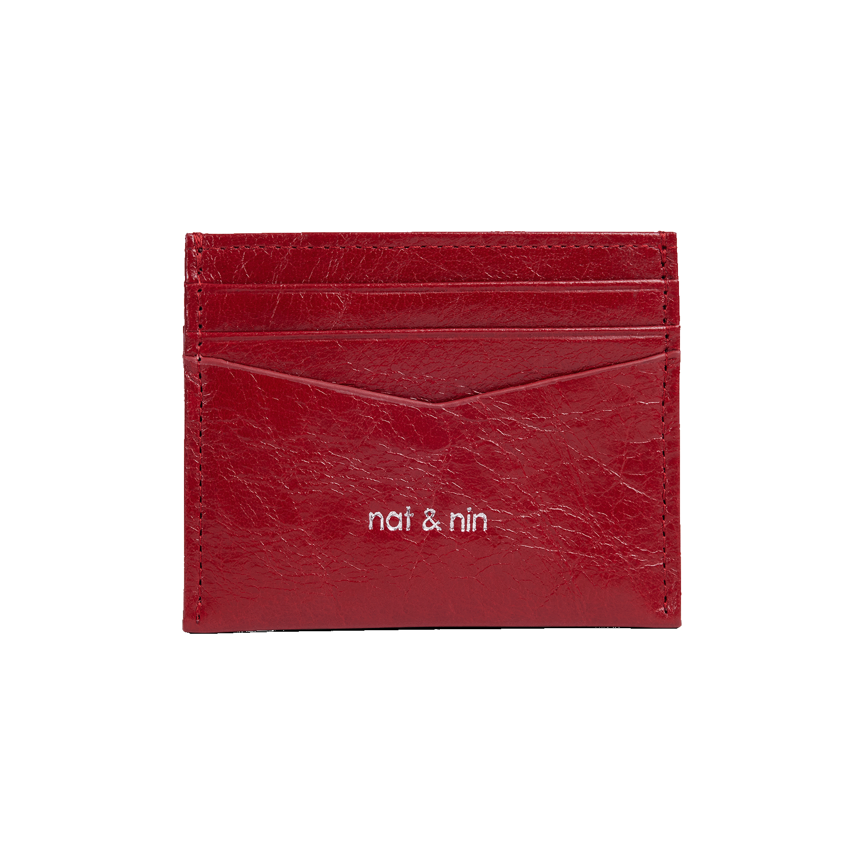 MANY - Porte-cartes en cuir | Rouge