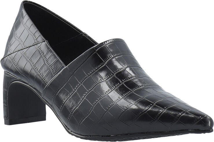 Bianco Rowe Heel Step Down Mule #C Black croco