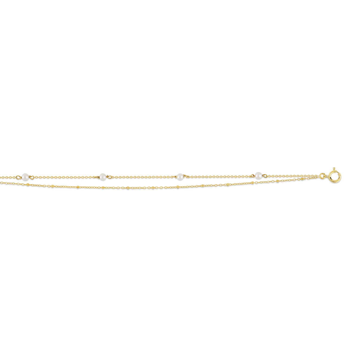 Bracelet or 375 jaune perles de culture de Chine 18 cm