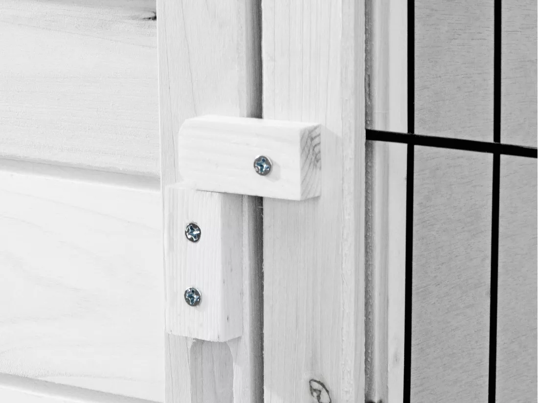 Clapier en bois sur pieds pour lapins et rongeurs - L. 91 x P. 45 x H. 70 cm - Blanc - LAPIUS