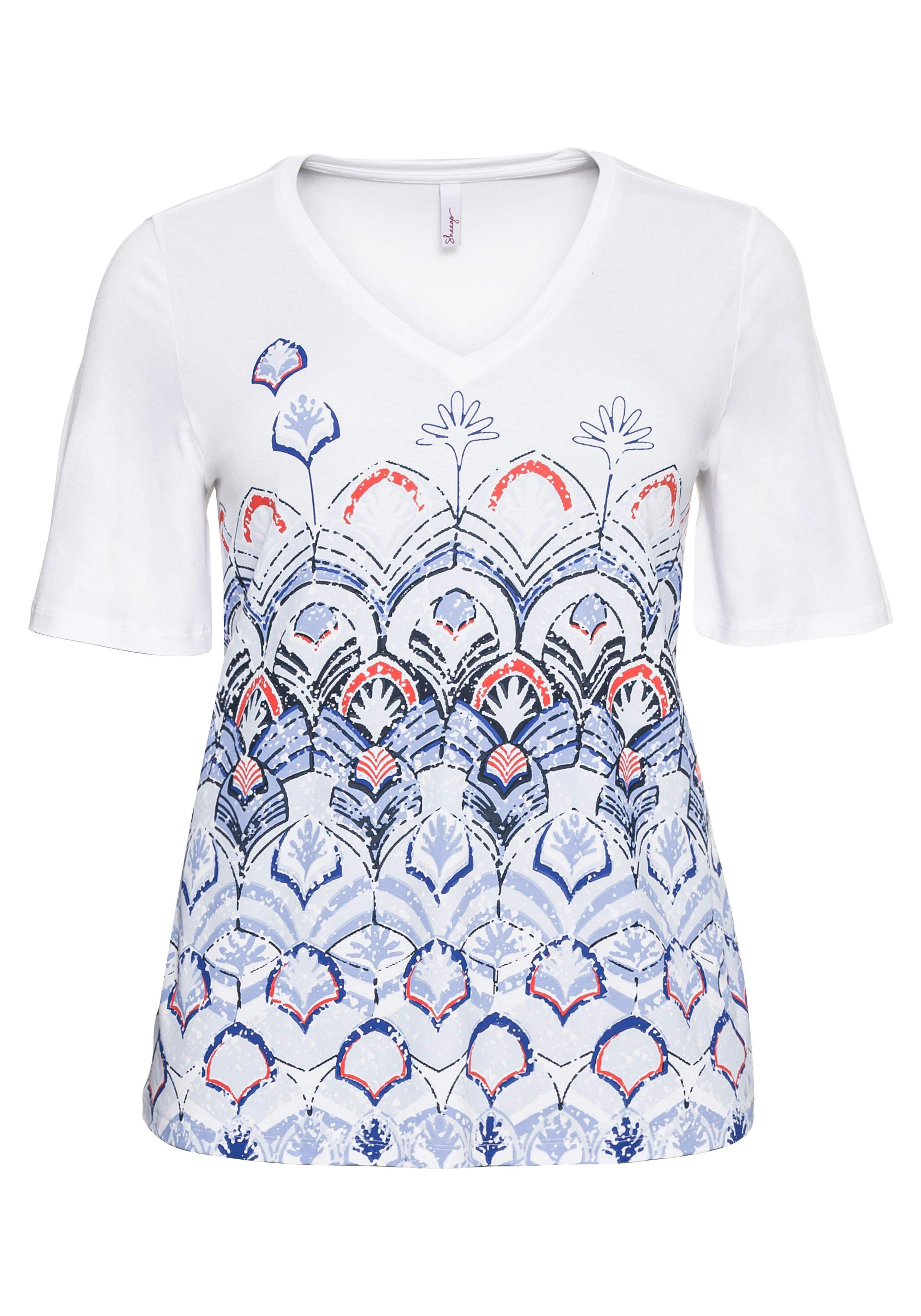 Shirt mit Frontdruck und Flügelärmeln