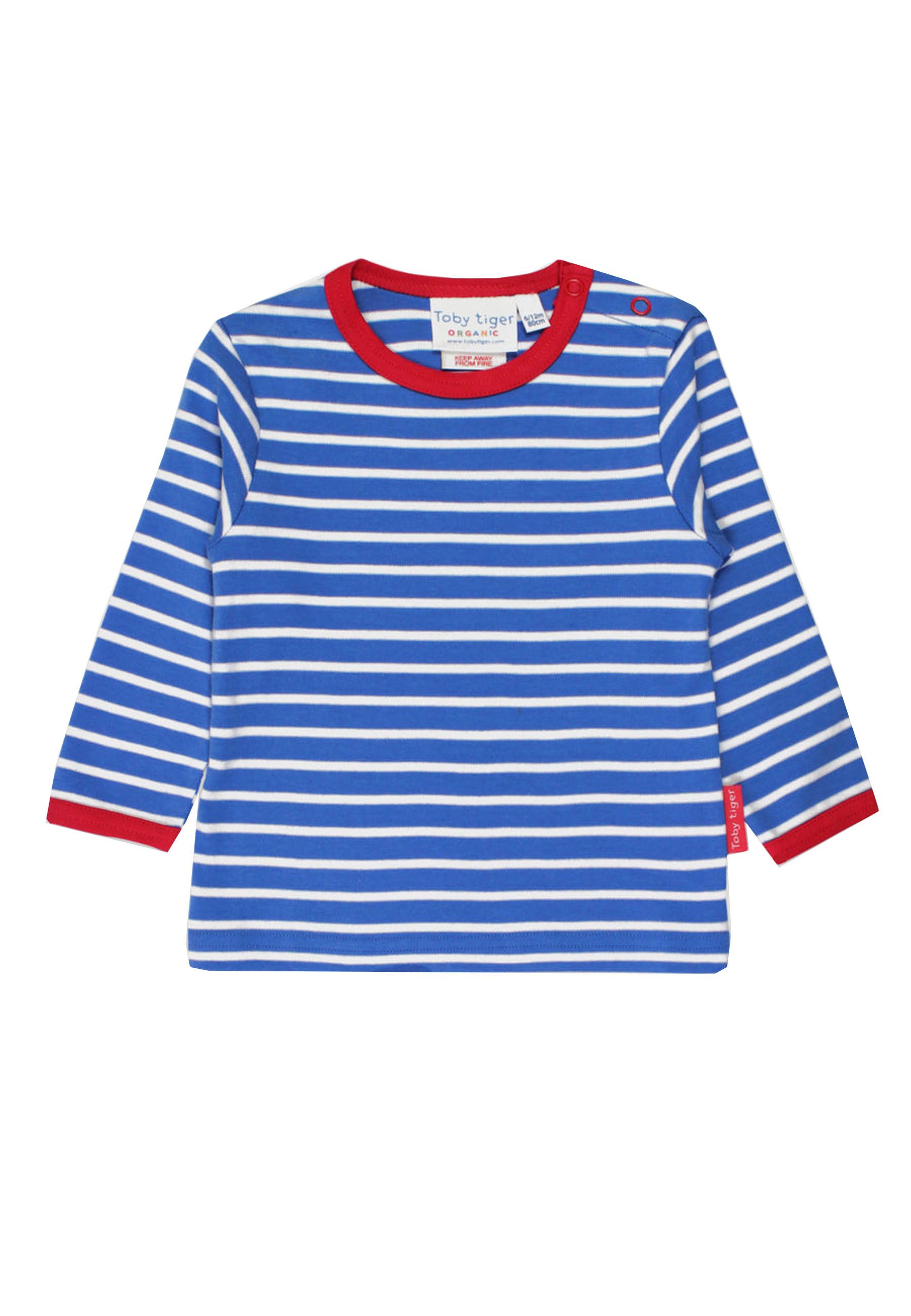 Toby Tiger Langarmshirt , blau weiß gestreift