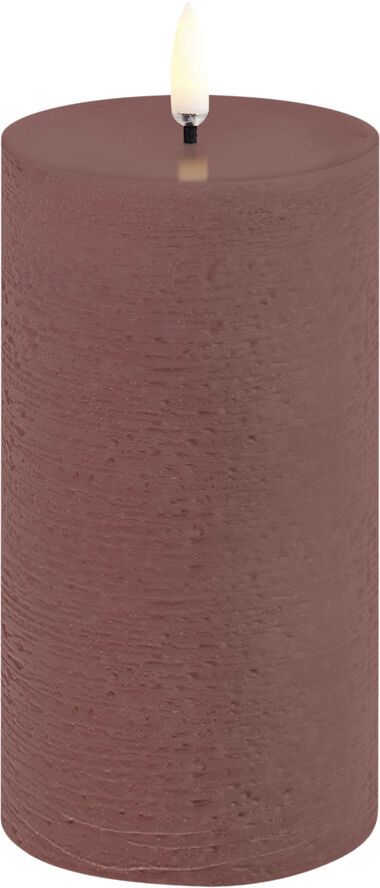Uyuni LED pillar candle, Terracotta, Rustic, 7,8x15,2 cm Terracotta