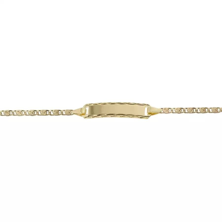trendor Gravur-Armband für Kinder 333 Gold Armband mit Namen 14 cm gold