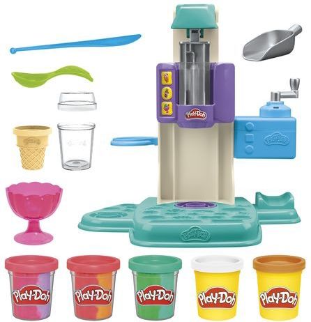 Play-Doh Rainbow Softijs Speelset - Boetseerklei - Inclusief 5 Play-Doh potjes - Knutselen voor kinderen