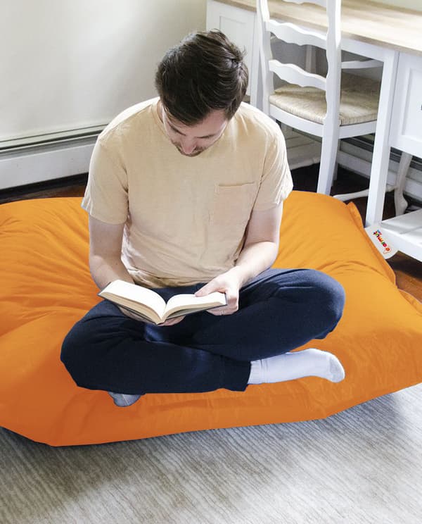 Garden Bean Bag Pute Puff 100x100 - Oransje
