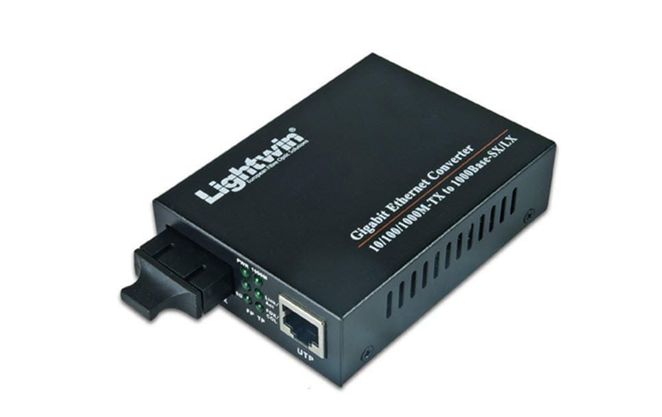 Medienkonverter LWC 10/100/1000 SM20 SC<br>Medienkonverter mit SC-Stecker