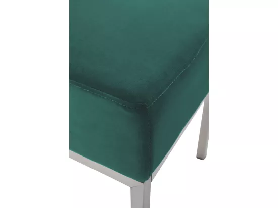 Banquette - Velours & Acier inoxydable - Vert - Lamega