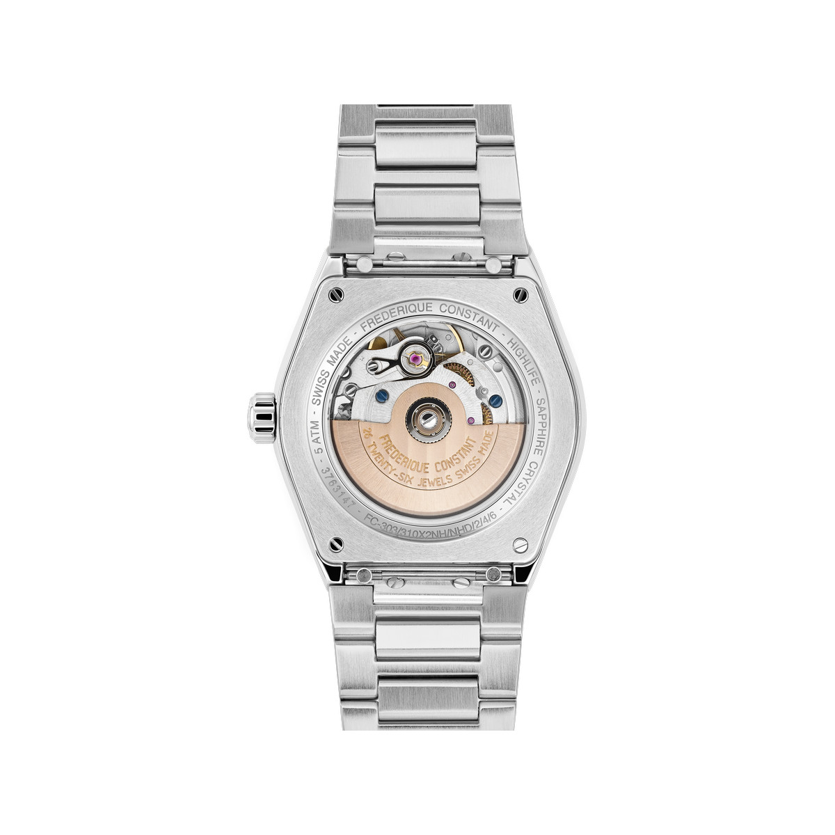 Montre Frédérique Constant femme automatique acier et caoutchouc