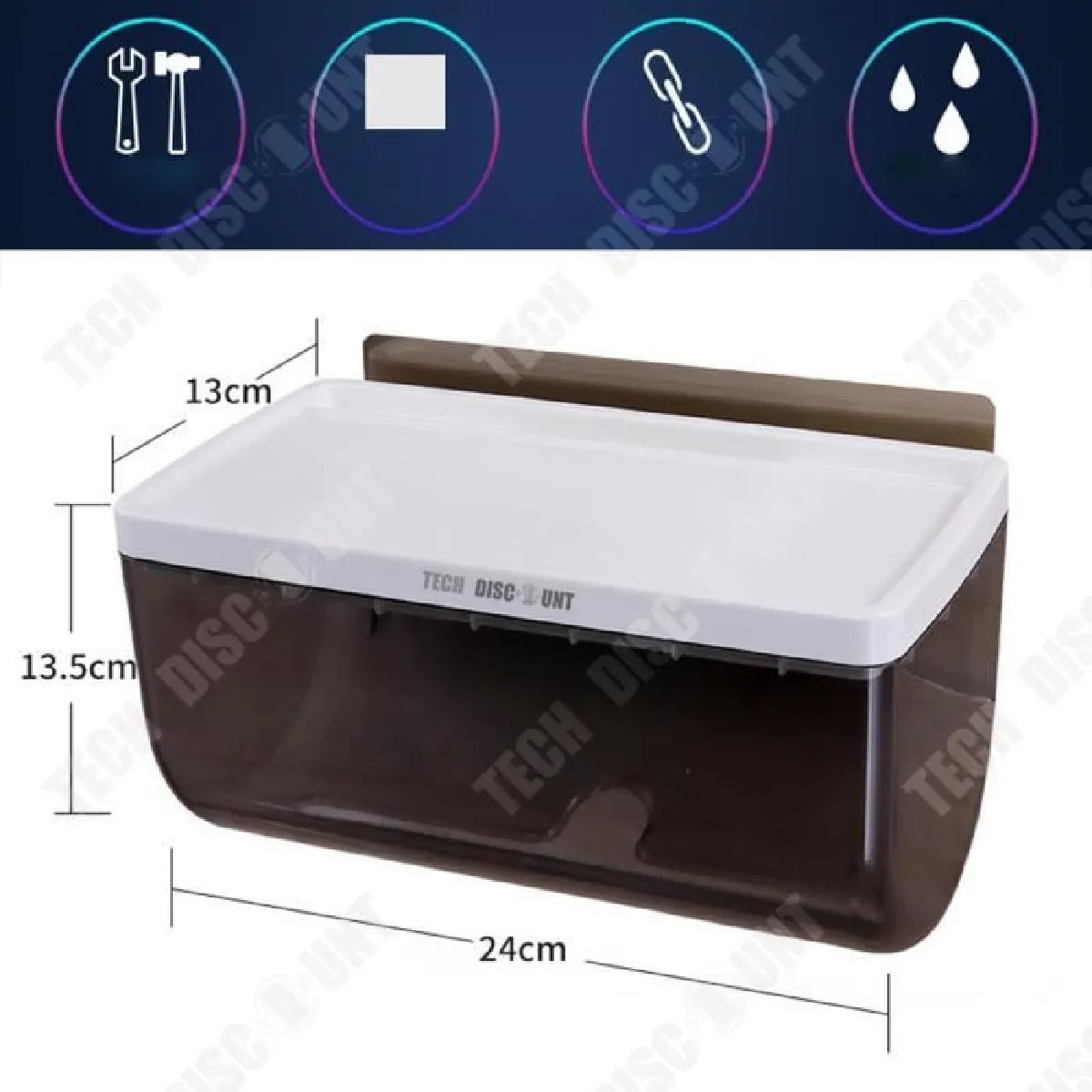 Tech Discount Porte-serviettes cuisine dérouleur - Plastique