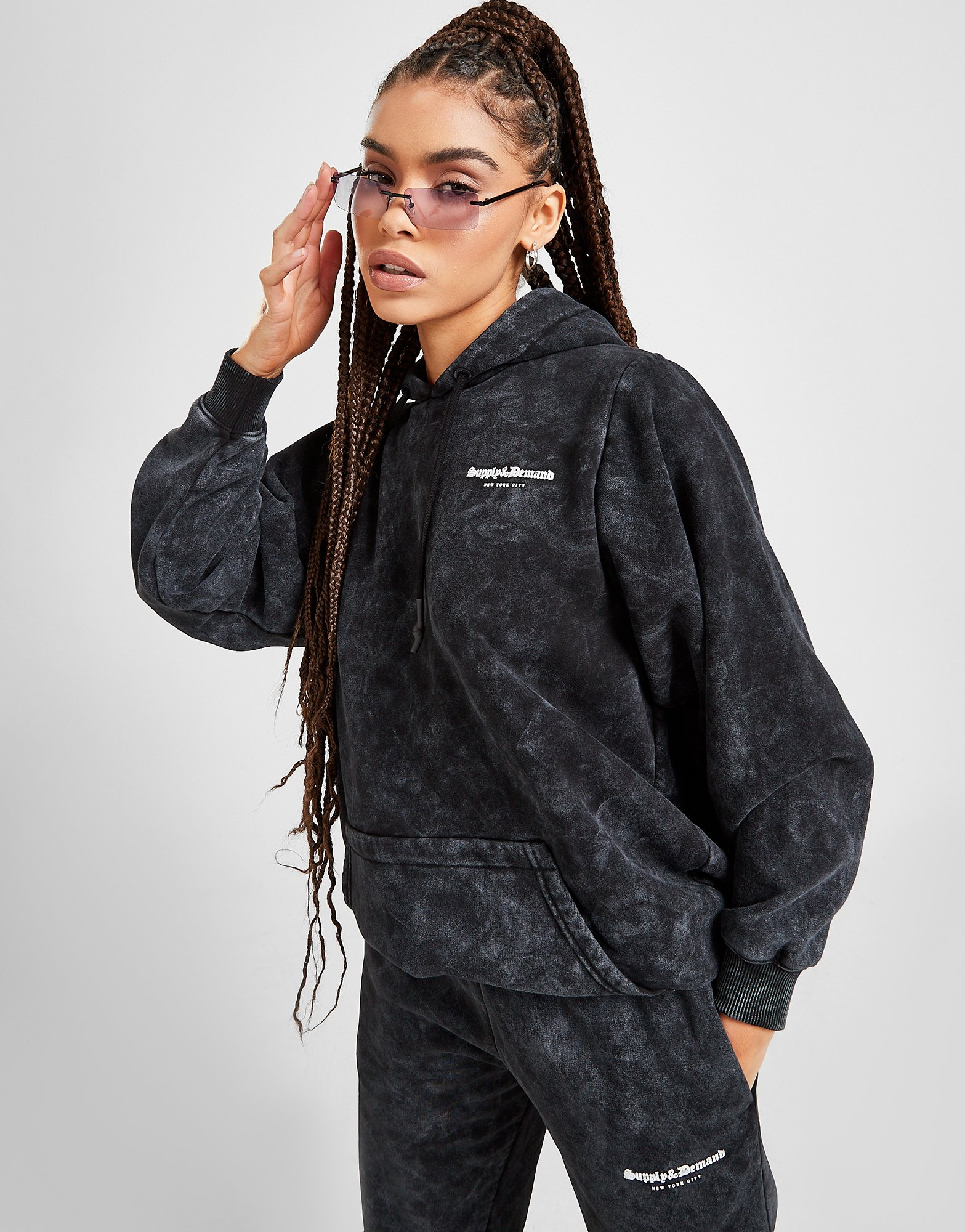Supply & Demand Sweat à Capuche Washed Boyfriend Femme