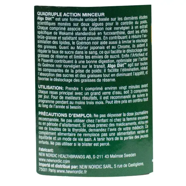 Novo Nordic Algo Diet 180 comprimidos