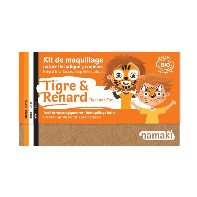 Kit de maquillage 3 couleurs Tigre et Renard