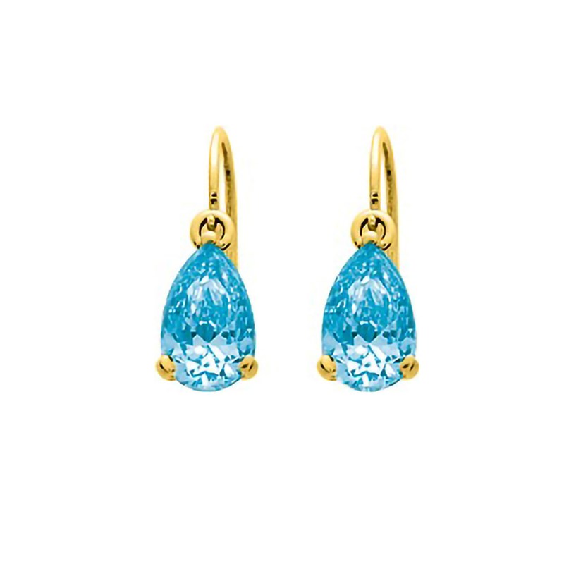 Boucles d'oreilles femme - topaze - Or 18 Carats