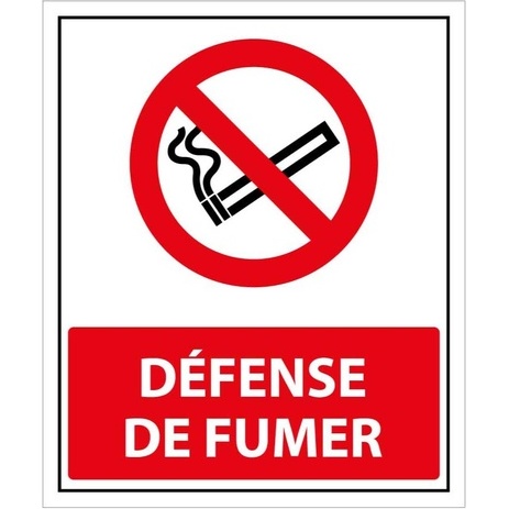 Panneau d'interdiction ISO EN 7010 - Défense de fumer - P002