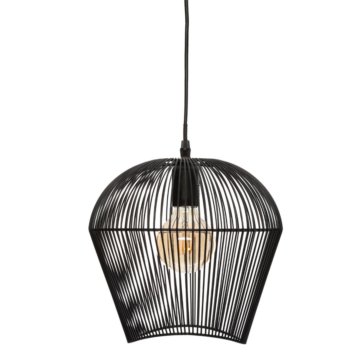 SUSPENSION METAL FILAIRE JENA NOIR D.26CM