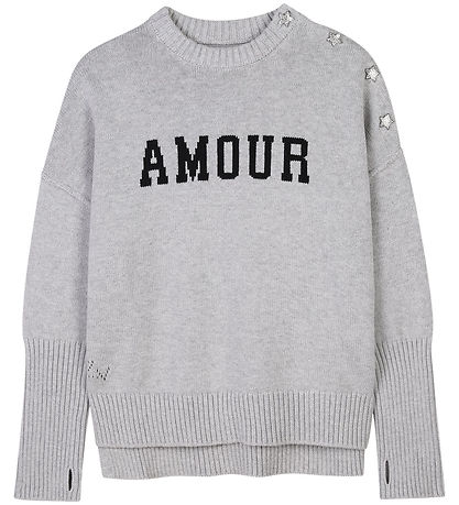 Zadig & Voltaire Bluse - Strick - Malta - Grau Meliert m. Schwar