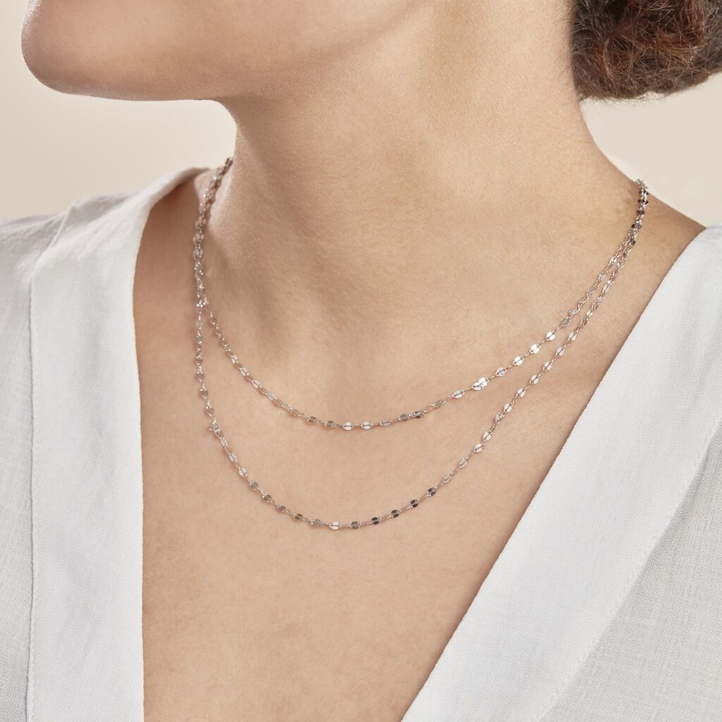 Collier Adelaide Argent Blanc