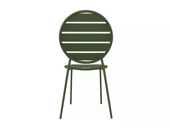 Lot de 4 chaises de jardin empilables en métal - Kaki - MONTEFARO de MYLIA