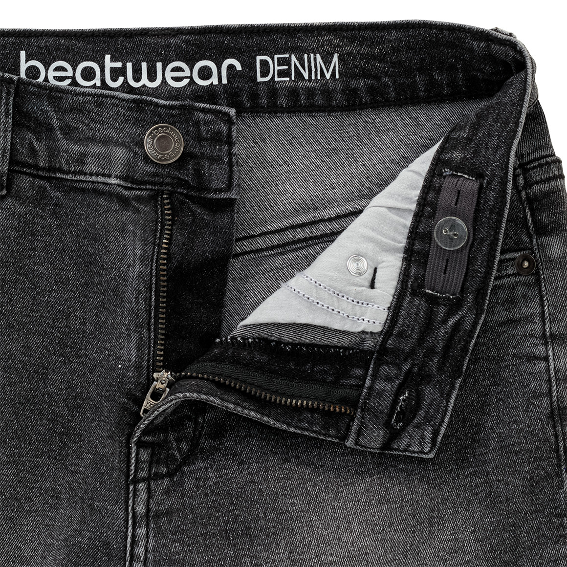 Jungen Jeansshorts mit verstellbarem Bund grau