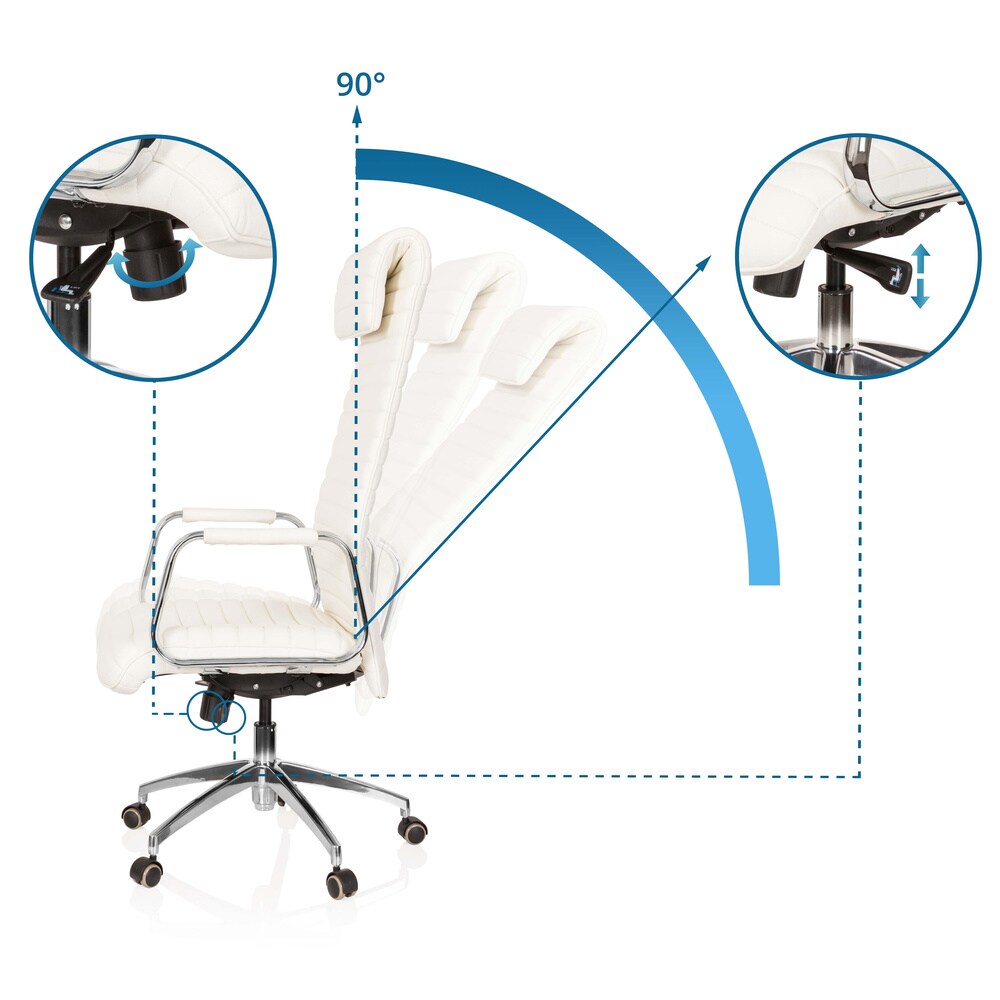 Luxus Chefsessel ASPERA 20 Leder mit Armlehnen hjh OFFICE