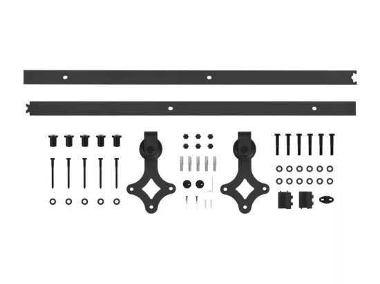 Porte coulissante et kit de quincaillerie 85x210 cm pin massif