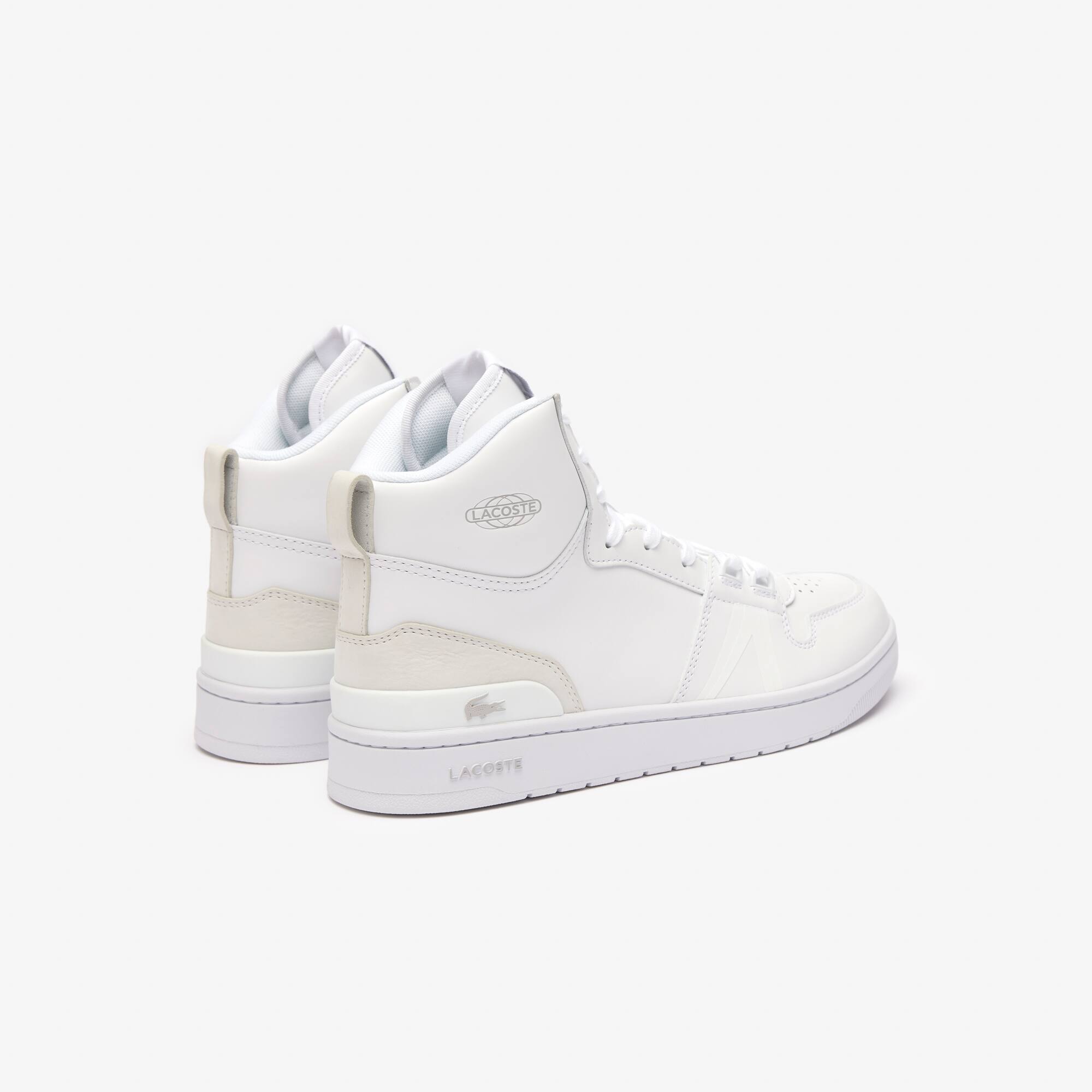 Herren L001 Mid Sneaker mit geprägtem Logo Sneakers - Weiss - Lacoste - Herren