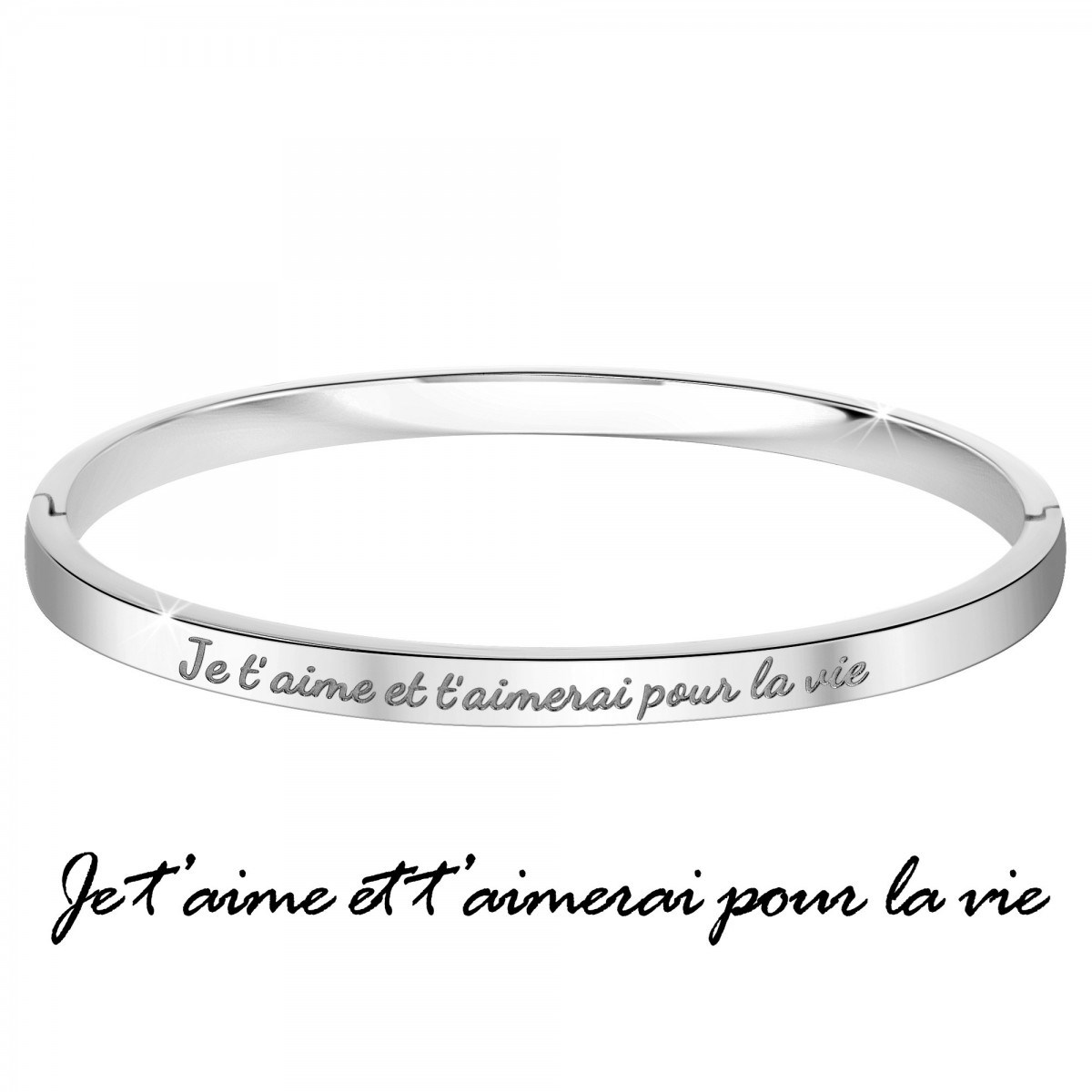 Je t'aime et t'aimerai pour la vie - Bracelet SC Crystal