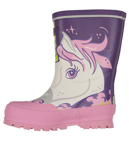 Viking Gummistiefel - Jolly - Lila/Multi m. Einhorn