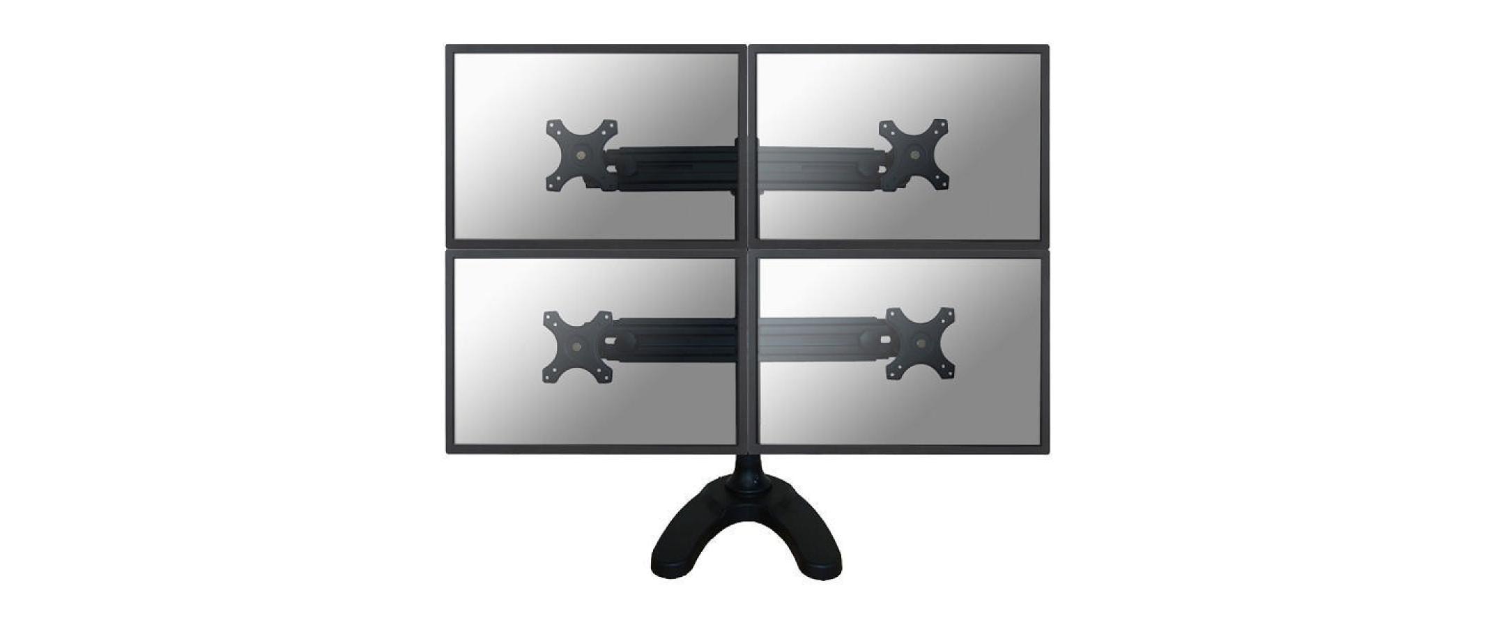 Monitor-Standfuss FPMA-D700DD4 Schwarz<br>Für 4 Flachbildschirme von 19