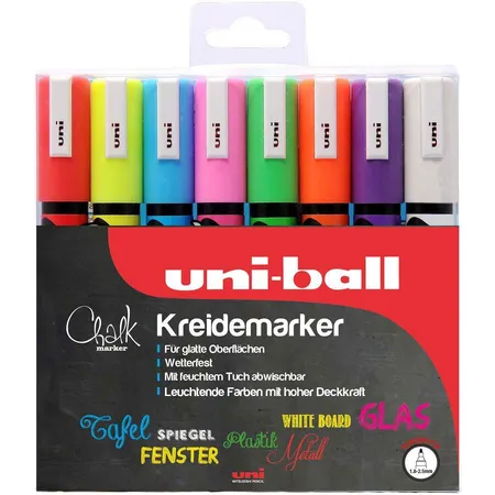 uni-ball Chalk Marker Rundspitze, 8er Set