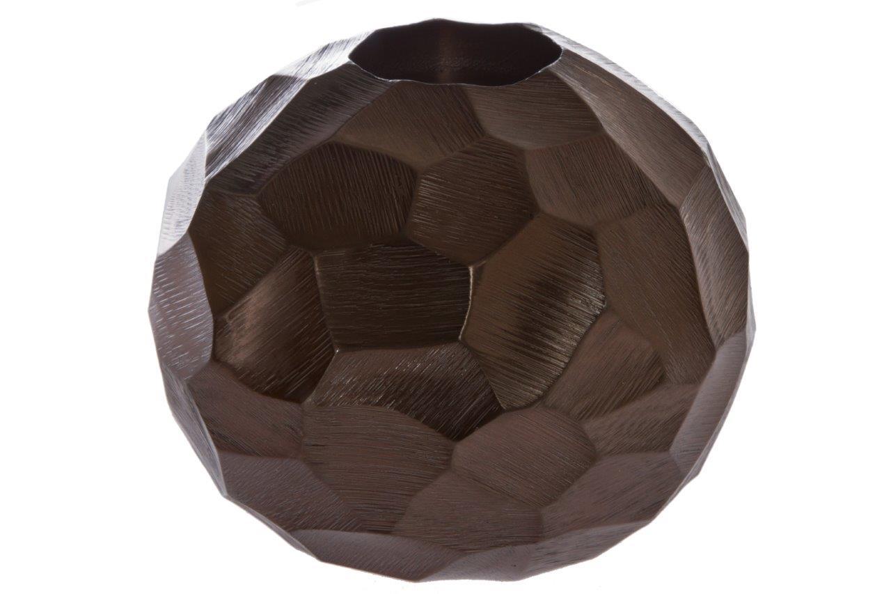 Teelichthalter Bowlo - bronze - gehämmert - 12 cm