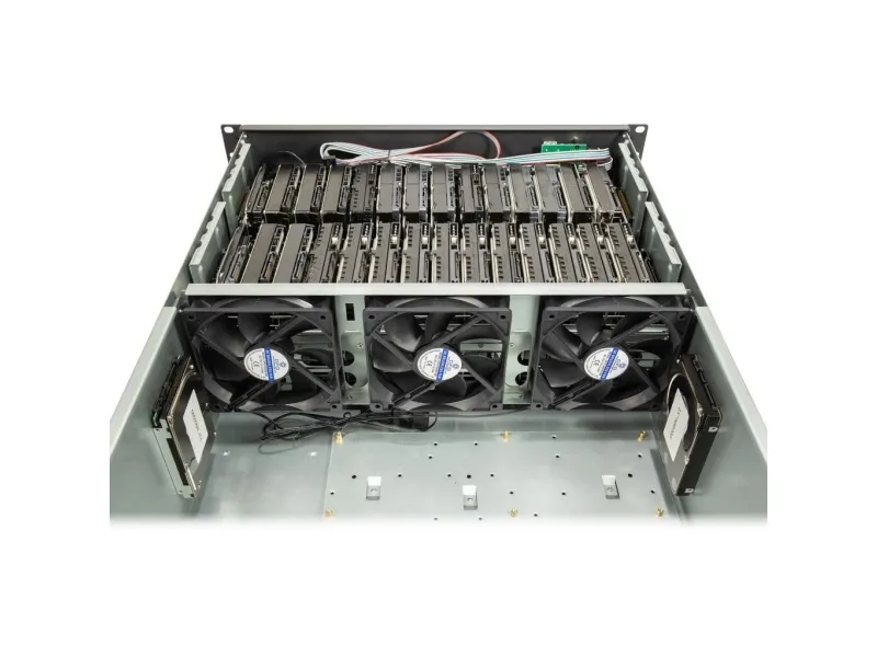 Inter-Tech 4F28 Mining - Rack-monterbar - 4U - udvidet ATX - ingen strømforsyning (ATX) - USB