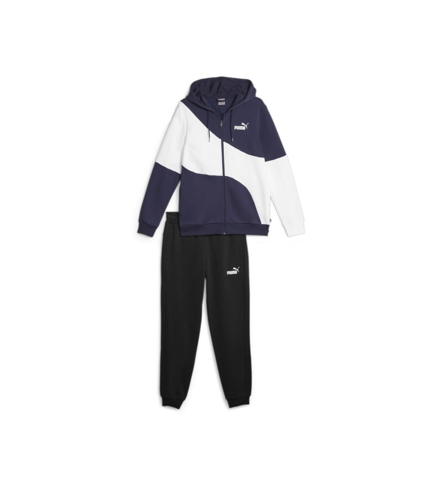 Conjunto de treino completo Puma Power Cat Sweat azul marinho