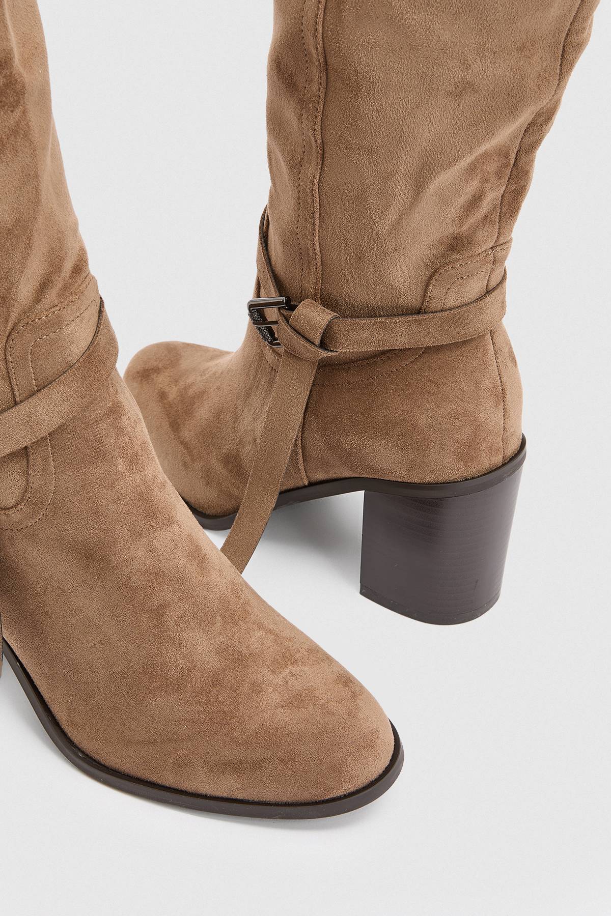 Wallis Bottes Hautes Katri À Talon Bloc En Synthétique