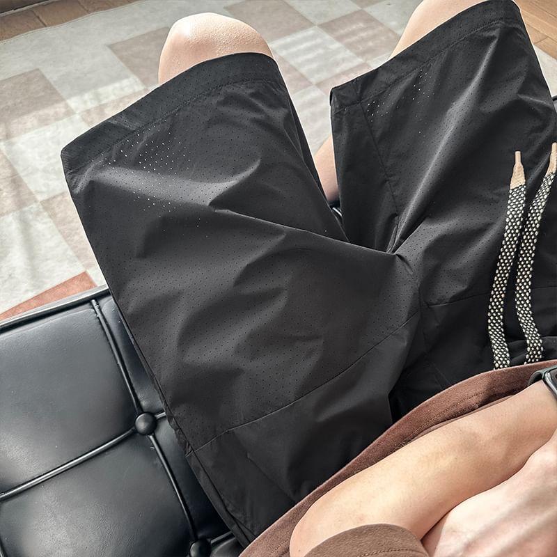 emeisa - Effen short met middelhoge taille